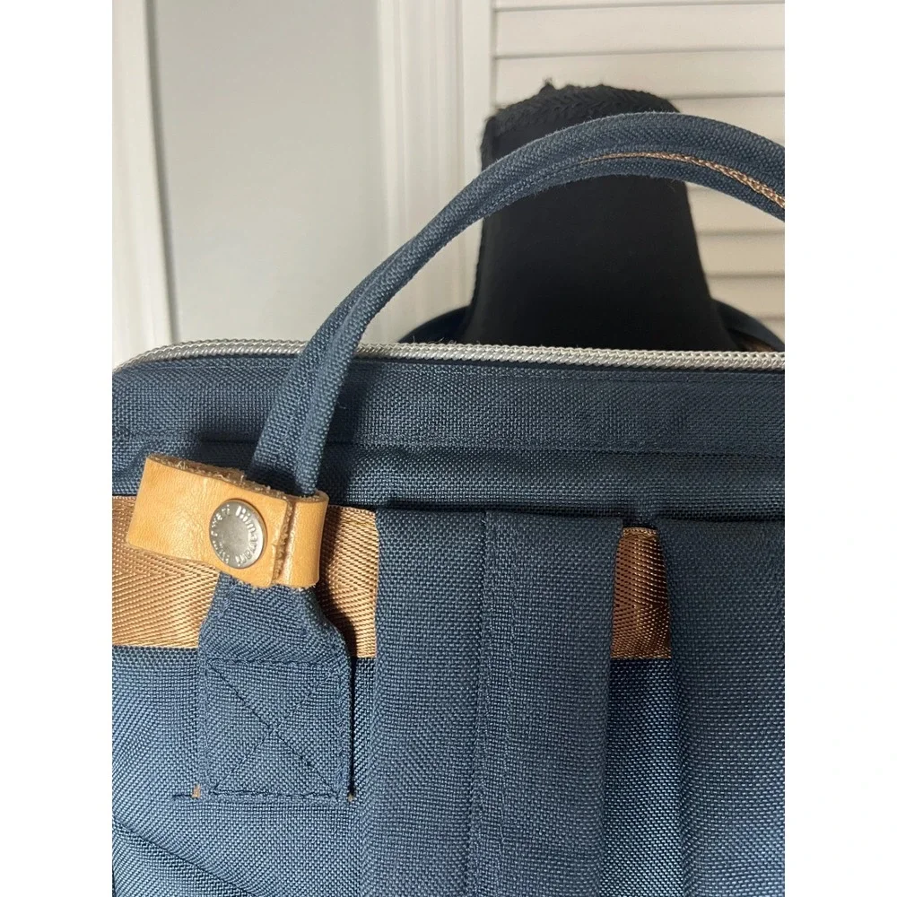 Himawari Contrast Waterproof Canvas & Leather Backpack Bag Laptop Travel Unisex